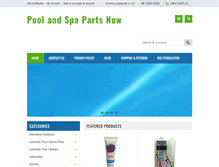 Tablet Screenshot of poolandspapartsnow.com